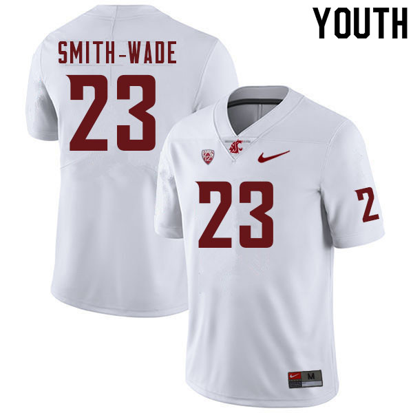 Youth #23 Chau Smith-Wade Washington Cougars College Football Jerseys Sale-White - Click Image to Close
